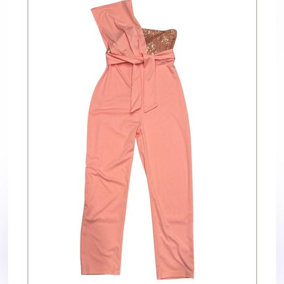 NWOT Unbranded Pink Jumpsuit,‎ Size XL. - Picture 3 of 7